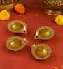 (Pack Of 2) Golden Aluminium Diya