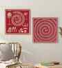 (Pack Of 2) Multicolour Canvas Traditional Indian Wall Art Panels