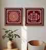 (Pack Of 2) Multicolour Canvas Traditional Indian Wall Art Panels