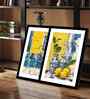 (Pack Of 2) Multicolour Fibre Lemon Brush Wall Art Panels