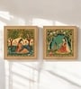 (Pack Of 2) Multicolour Fibre Madhubani Decorative Wall Art Panels