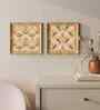 (Pack Of 2) Pink Fibre Lotus Floral Wall Art Panels