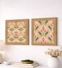 (Pack Of 2) Pink Fibre Lotus Floral Wall Art Panels