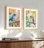 (Pack Of 2) Pink Fibre Soft Pastel Wall Art Panels