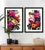 (Pack Of 2) Pink Fibre Vibrant Flower Wall Art Panels