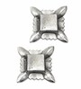(Pack Of 2) Silver Aluminium Diya