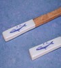 (Pack of 2) White & Brown Mango Wood Serving Spoon