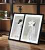 (Pack Of 2) White Fibre Women Boho Wall Art Panels