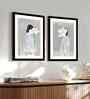 (Pack Of 2) White Fibre Women Boho Wall Art Panels