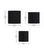 Pack Of 3 Black Metal Planter