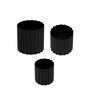 Pack Of 3 Black Metal Planter