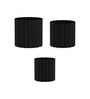 Pack Of 3 Black Metal Planter
