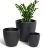 Pack Of 3 Black Terracotta Desk Pots