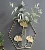Pack Of 3 Leaf Gold Minimalic Wall Planters