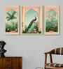 (Pack Of 3) Green Fibre Beautiful Botanical Wall Art Panels
