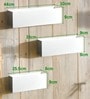 Pack Of 3 White Rectangular Wall Planters