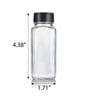 (Pack of 4) 120 ml Square Glass Spice Jars Clear Jars with Two Sided Sifter Cap & Freshness Seal
