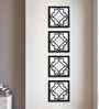 (Pack Of 4) Black Glass Decorative Mirror Mirror