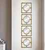 (Pack Of 4) Gold Glass Decorative Mirror Mirror