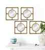 (Pack Of 4) Gold Glass Decorative Mirror Mirror