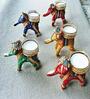 (Pack of 5) Assorted Elephant Resin T- Light Holders (Multicolour)