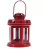 (Pack of 2) Lantern Iron Hanging T- Light Holder (Red & White)
