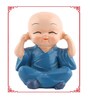 (Pack of 4) Monks Buddha Polyresin Religious Idol (Multicolor)