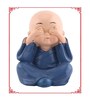 (Pack of 4) Monks Buddha Polyresin Religious Idol (Multicolor)