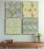 (Pack Of 4) Multicolour Canvas Floral Grafton Wall Art Panels