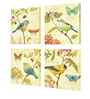 (Pack Of 4) Multicolour Canvas Uniqe Bird Wall Art Panels