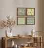 (Pack Of 4) Multicolour Fibre Beautiful Botanical Wall Art Panels
