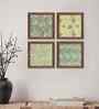(Pack Of 4) Multicolour Fibre Beautiful Botanical Wall Art Panels