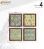 (Pack Of 4) Multicolour Fibre Beautiful Botanical Wall Art Panels