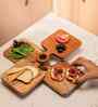 Brown Acacia Wood Rustic Charm River Loop Serving Board (Pack of 4)