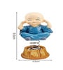 (Pack of 4) Spring Monks Buddha Polyresin Religious Idol (Multicolor)