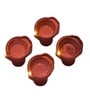 (Pack of 4) Water Sensor Diya Smokeless Sensor Festive LED Light (Warm White)