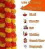 (2Pcs) Marigold Plastic Artificial Garland (Yellow & Orange)