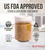 (Pack of 8) Stack & Lock Round Containers