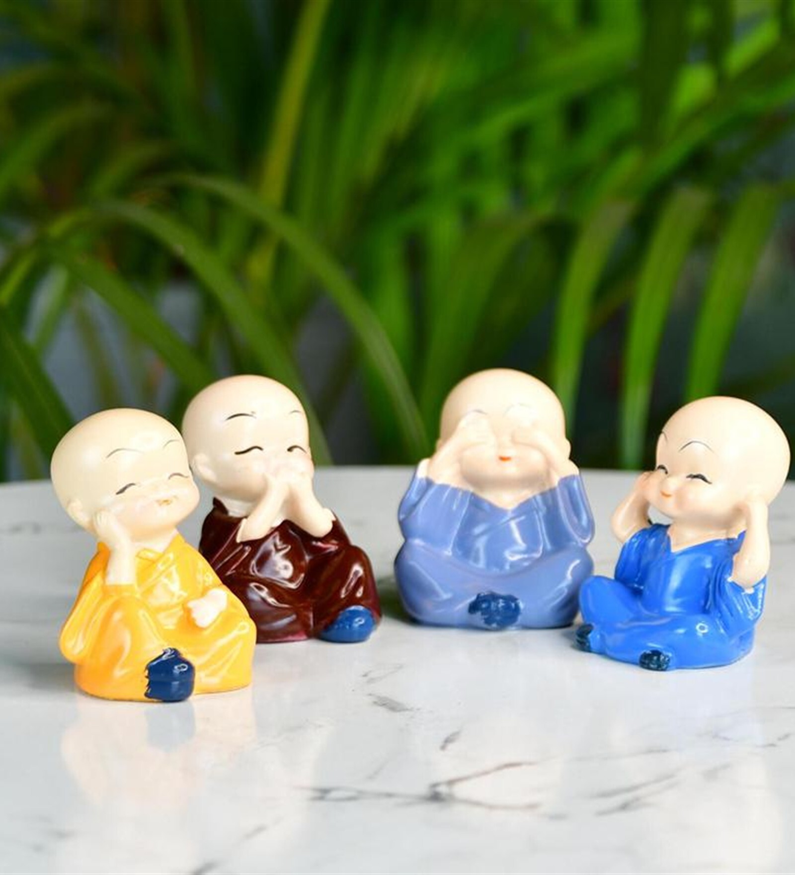 Resin Mini Monks (Set of 4)