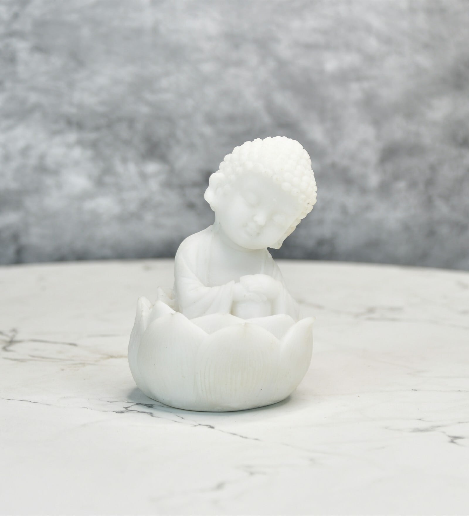 Resting Baby Monk Marble Showpiece