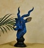 Blue Resin Deer Bust Showpiece