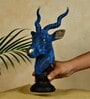 Blue Resin Deer Bust Showpiece