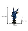 Blue Resin Deer Bust Showpiece