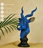 Blue Resin Deer Bust Showpiece