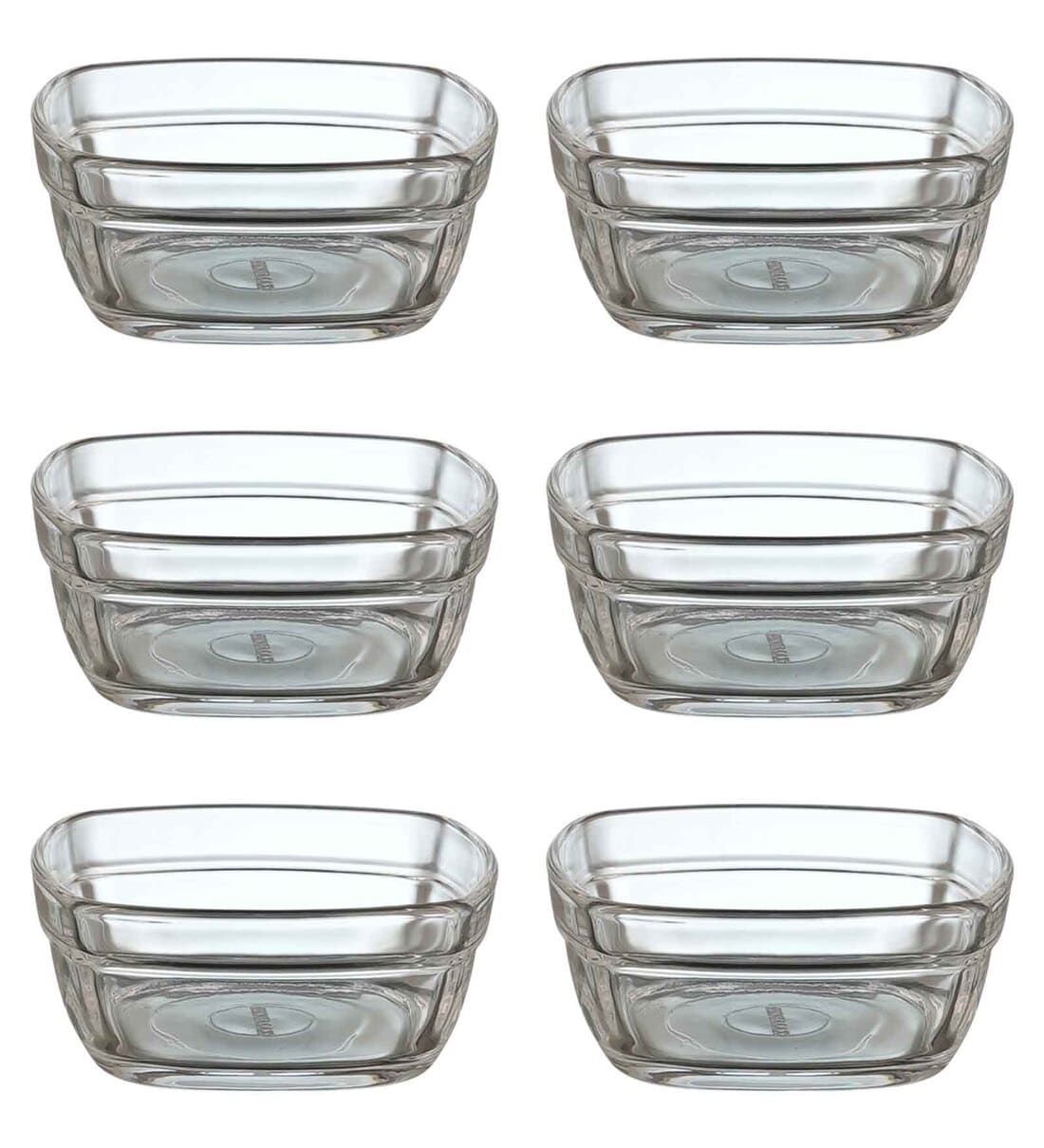 Buy (Set of 2) 170ml Square Shaped Glass Dinner Bowl Set at 33