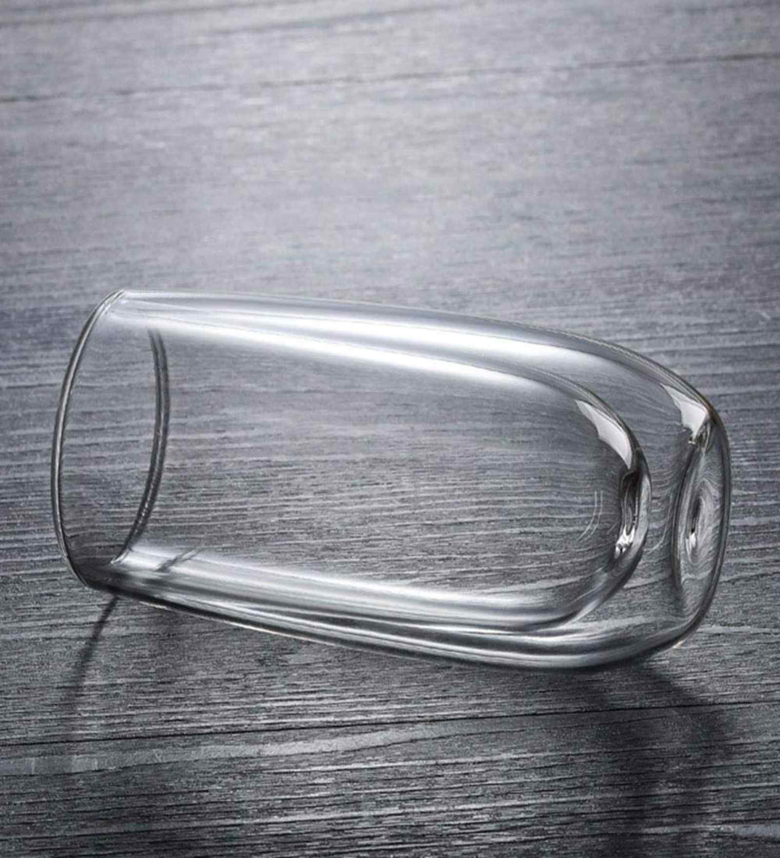 (Set of 2) Bubble 185 ml Crystal Glass Juice Tumbler (Clear)