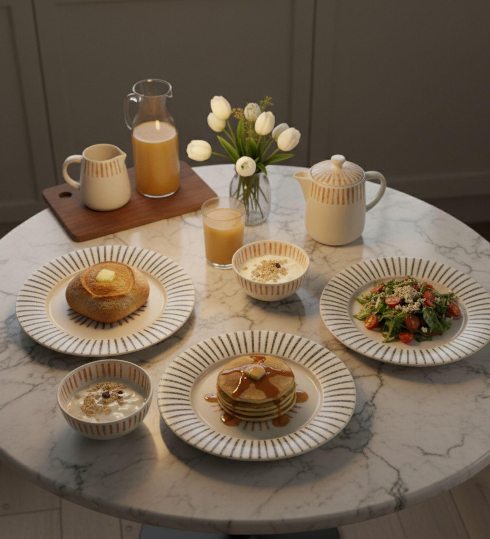 (Set of 2) Luxury Scratch & Chip Resistant Bone-Ash Free Porcelain Dinner Plate