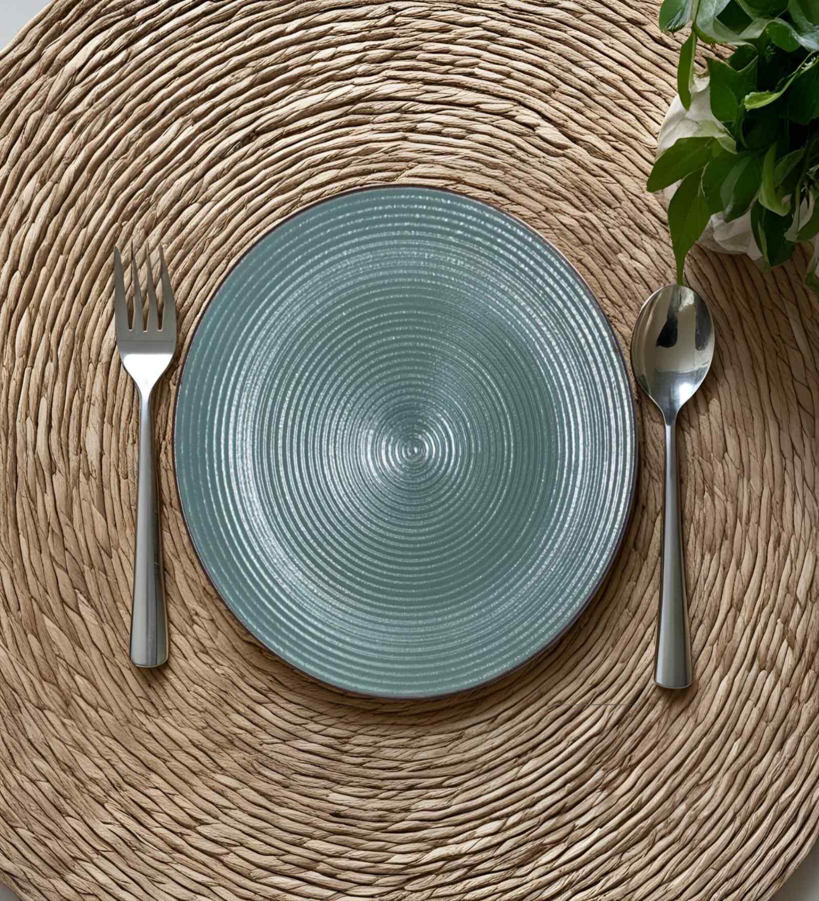 (Set of 2) Modern Farmhouse 10.6 Inch Dinner Plate (Saga Green)