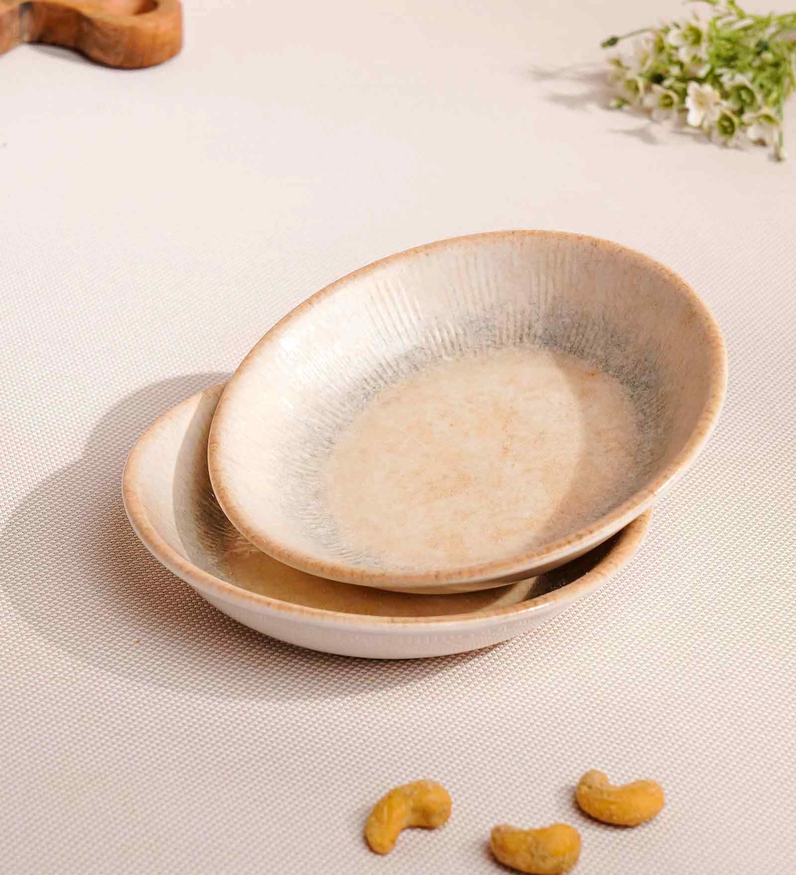 (Set of 2) Nebula Collection Serving Plate (Beige)