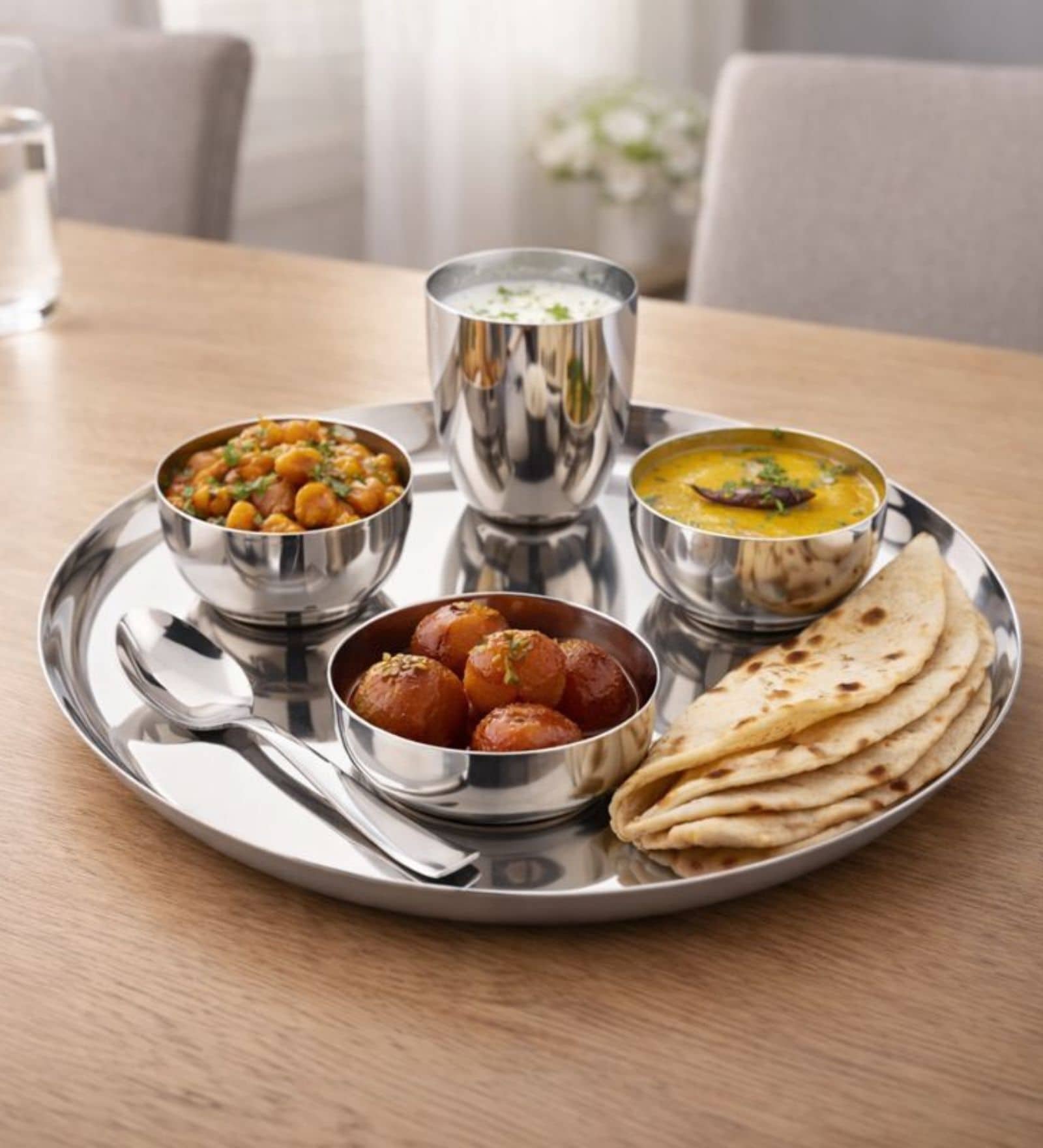 (Set of 6) Classic Collection Mirror Finish Durable Stainless Steel Dinner Plates (Set of 6) Classic Collection Mirror Finish Durable Stainless Steel Dinner Plates